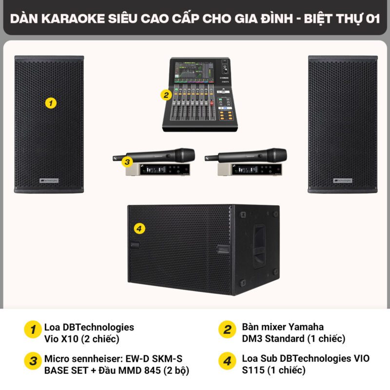 dàn karaoke siêu cao cấp cho gia đình - biệt thự 01